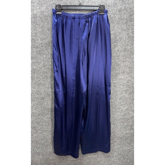 Vintage Victoria’s Secret Satin Pajama Pants Size M/L Blue Purple Gold Label 90s - Picture 2 of 8